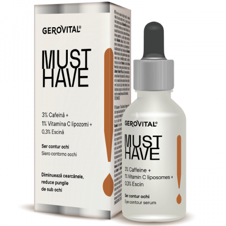 Creme/seruri ochi - Ser Contur Ochi 3% Cafeină Gerovital Must Have