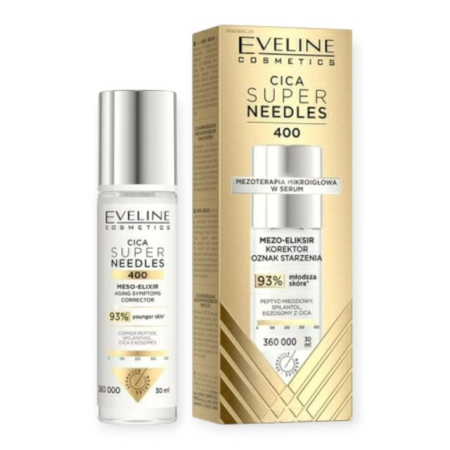 Seruri - Ser Corector Anti-imbătrânire Cica Super Needles 400 Mezo-Elixir Eveline 30 ml