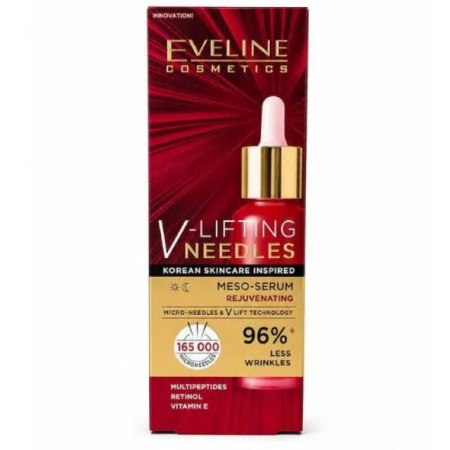 Seruri - Ser facial de rejuvenare V-Lifting Needles Mezo-Serum Rejuvenating Eveline 18 ml