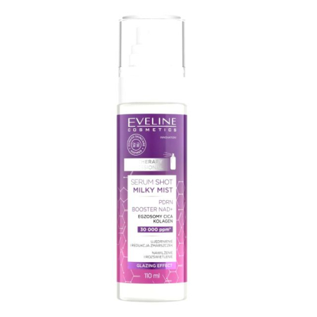 Seruri - Ser - Mist lăptos Serum Shot Milky Mist PDRN Booster NAD+ Exozomi Cica și Colagen Eveline 110 ml