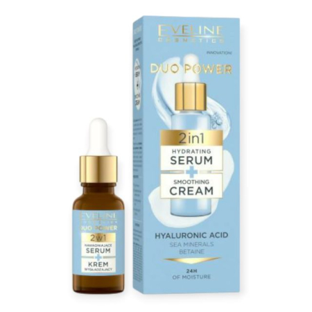 Seruri - Ser si Crema cu Acid Hyaluronic Duo Power Eveline 18 ml