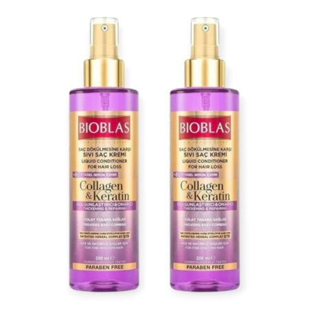 Balsam par - Set 2 x Spray balsam cu colagen și keratină Bioblas 2 x 200 ml