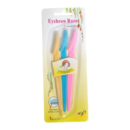 Accesorii fata - Set 3 lame faciale pentru dermaplaning și stilizarea sprâncenelor