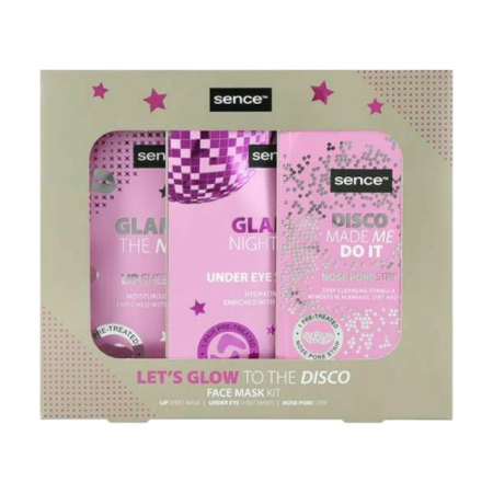 Masti - Set 3 măști pentru față Let s Glow To The Disco Sence