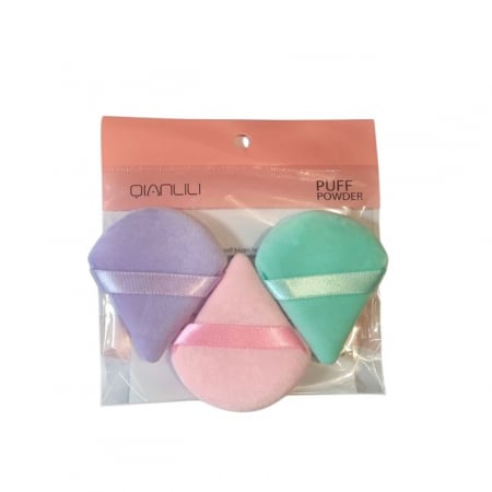 ACCESORII MAKE-UP - Set Buretei Triunghiulari pentru Pudră 3 buc.