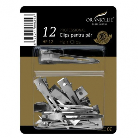 Bigudiuri - Set Clipsuri metal mici 12 buc.Oranjollie