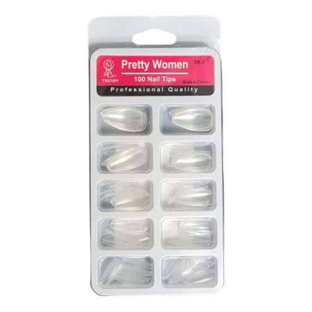 ACCESORII MANICHIURA/PEDICHIURA - Set cu 100 buc. tipsuri transparente