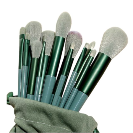 Pensule machiaj - Set pensule sintetice, pentru produse cremoase/lichide Flippy 13 buc. - Flippy