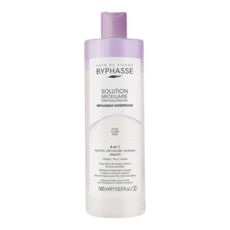 Apa micelara - Soluție micelară bifazică 4-1 Total Clean Skin Waterproof Byphasse 500 ml