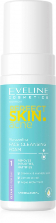 Spuma demachianta - Spuma de curatare micropeeling Perfect Skin acne Eveline
