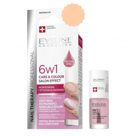 UNGHII - Tratament balsam de unghii Nail Therapy 6 in 1 Crystal Rose Eveline 5 ml