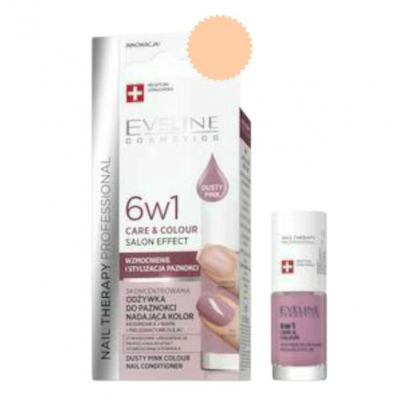 UNGHII - Tratament balsam de unghii Nail Therapy 6 in 1 Dusty Pink Eveline 5 ml