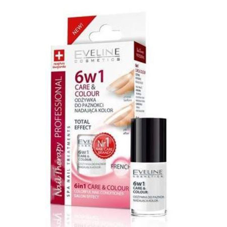 UNGHII - Tratament balsam de unghii Nail Therapy 6 in 1 French Alb 5 ml