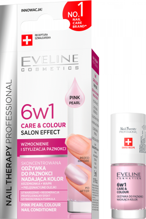 UNGHII - Tratament balsam de unghii Nail Therapy 6 in 1 Pink Pearl Eveline
