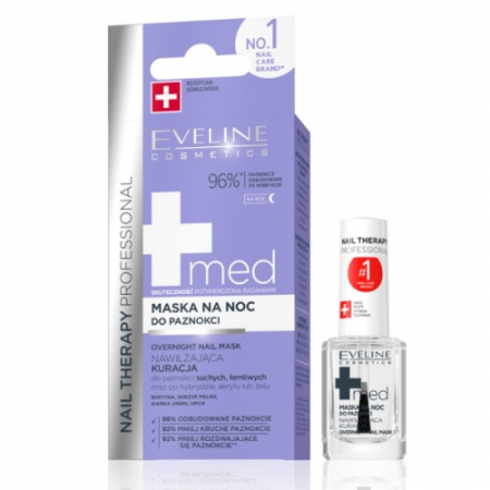 UNGHII - Tratament MED+ Nail Therapy Masca de unghii peste noapte Eveline