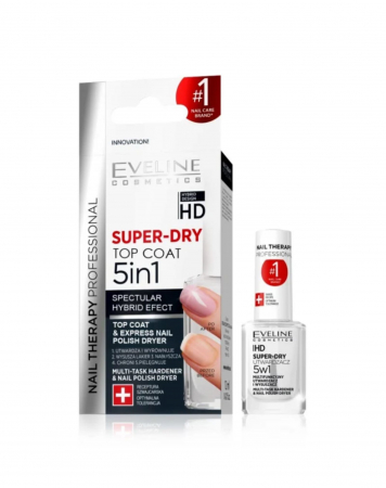 UNGHII - Tratament pentru unghii Super-Dry Top Coat 5 in 1 Eveline