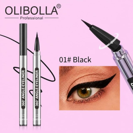 Tus de ochi - Tuș de ochi lichid 01 Negru 360° Angle Eyeliner Olibolla 0.85 ml