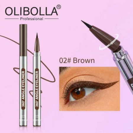 Tus de ochi - Tuș de ochi lichid 02 Maro 360° Angle Eyeliner Olibolla 0.85 ml