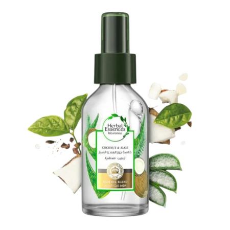 Ulei de par - Ulei de păr cu cocos pur și aloe, fără sulfați Herbal Essences 100 ml