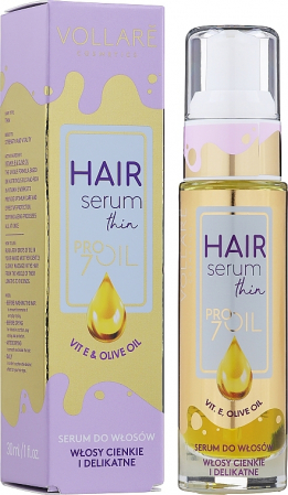 Ulei de par - Ulei ser pentru păr subțire cu Ulei de măsline Pro 7 Oils Color Shine Vollare 30 ml