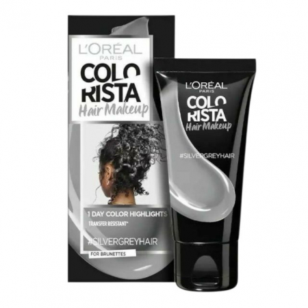 Nuantator - Vopsea de păr temporară Silver/Gray pentru brunete L'Oreal Paris Colorista 30 ml