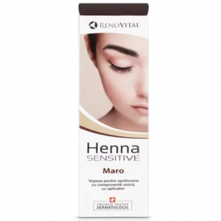 Vopsea sprancene - Vopsea sprâncene Henna Sensitive Maro Renovital 6 ml