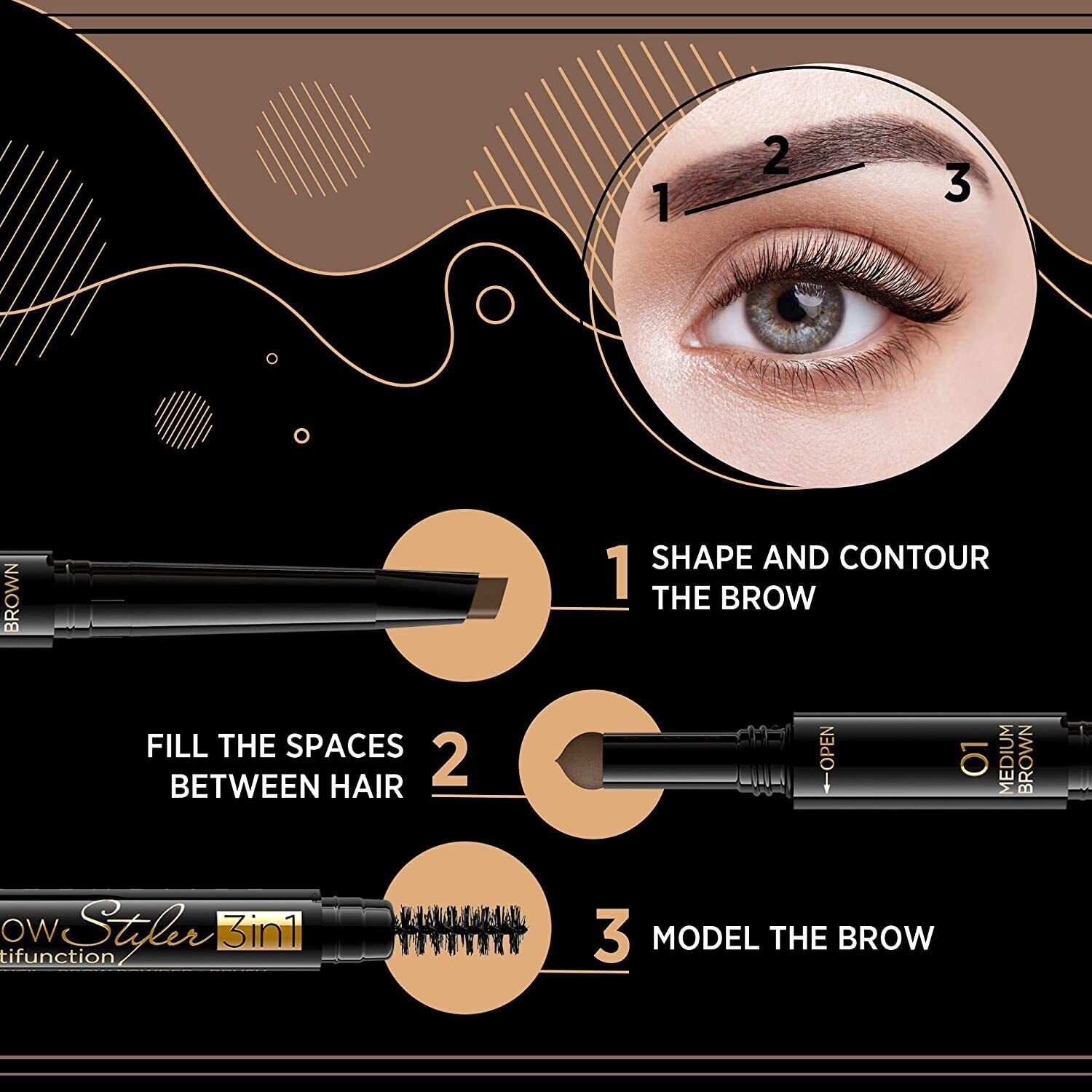 BROW STYLER 3IN1 MULTIFUNCTION Eveline