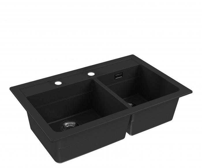Chiuveta compozit Atrox 50 negru [2]