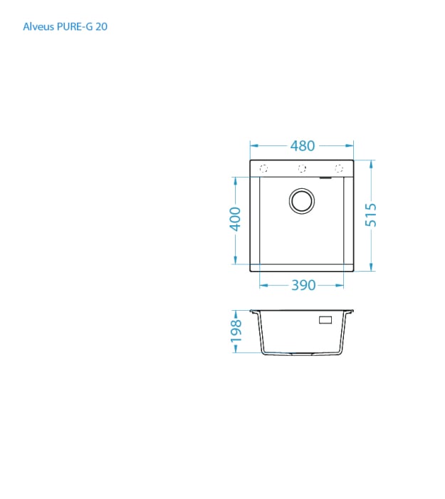 Chiuveta compozit PURE-G 20 [6]
