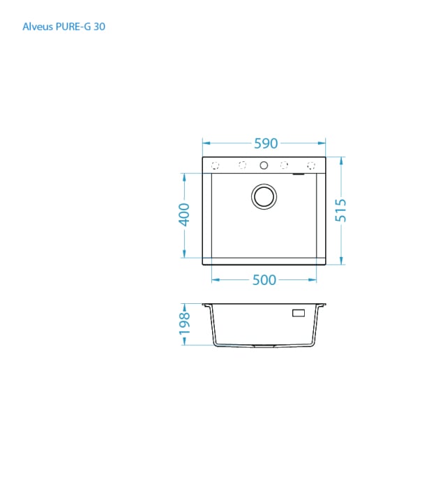 Chiuveta compozit PURE-G 30 [6]