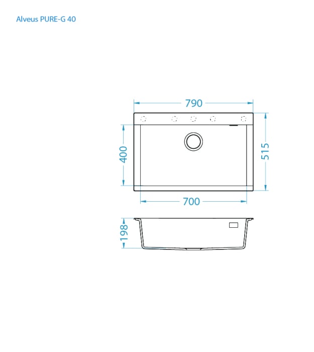 Chiuveta compozit PURE-G 40 [18]