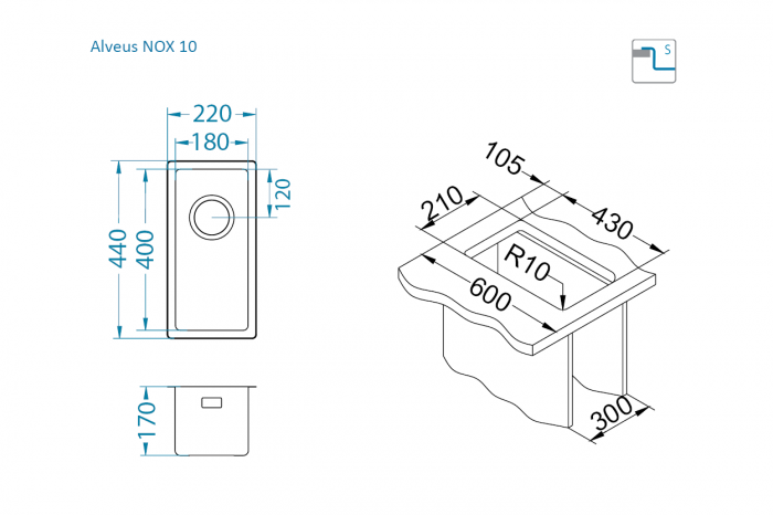 Chiuveta inox Nox 10 [2]