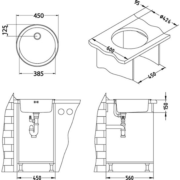 Chiuveta inox Form 10 leinen [3]