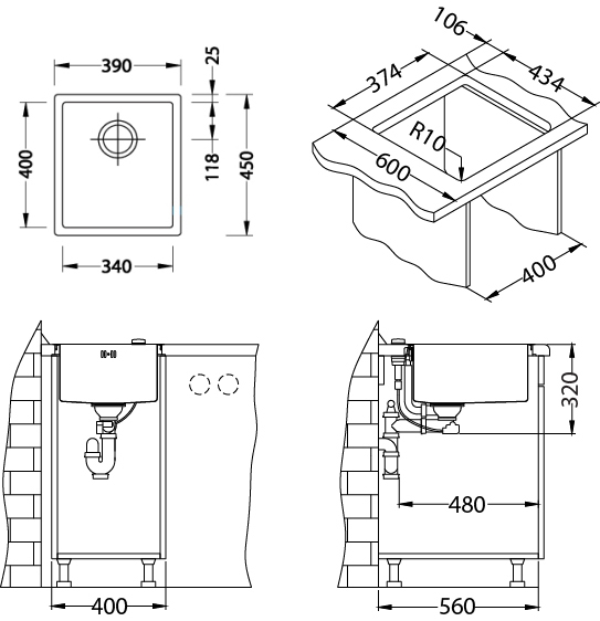 Chiuveta inox Quadrix 20 [3]