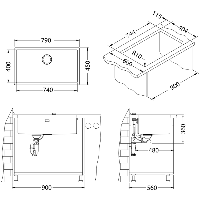 Chiuveta inox Quadrix 60 [4]