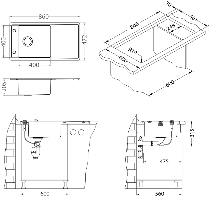 Chiuveta inox Stricto 20 [7]
