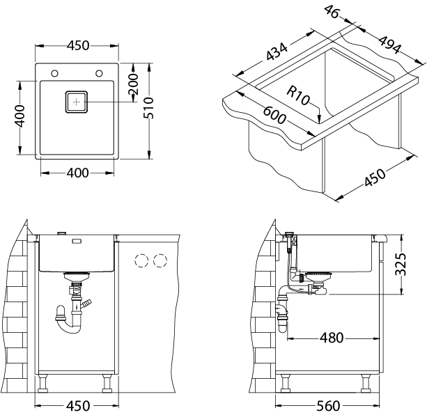 Chiuveta inox Stylux 10 [3]