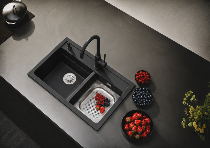 Chiuveta Workstation Atrox 50 + Accesorii Neagra [4]