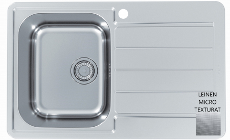LINE - Chiuveta inox Line 80 Max leinen stanga (All round inclus)