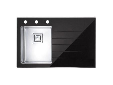 Chiuveta sticla Crystalix 10 negru stanga