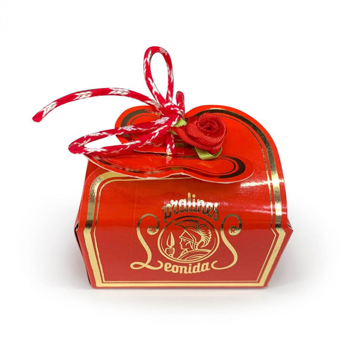 Ballotin Mini Rosu , Fluture, 2 Praline Asortate cu snur de martisor [1]