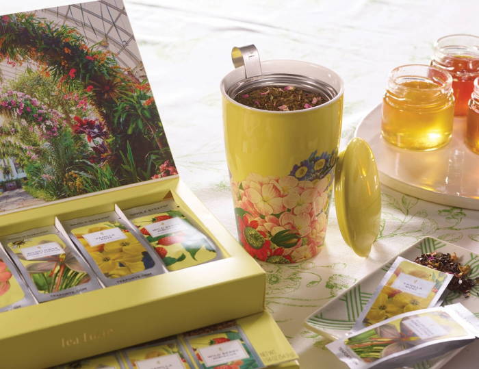 Cana ceai din ceramica cu pereti dubli si infuzor din inox Kati Soleil – Tea Forte [3]