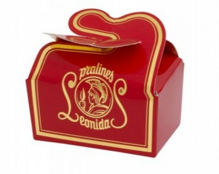BALLOTIN CIOCOLATA ASORTATA - Ballotin Mini Rosu , Fluture, 2 Praline Asortate | Leonidas