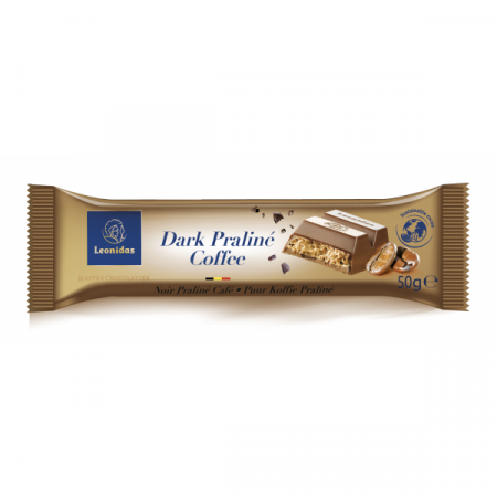 BUNĂTĂȚI GOURMET - Bara Ciocolata Neagra 45% Pralinata Cu Cafea 50g