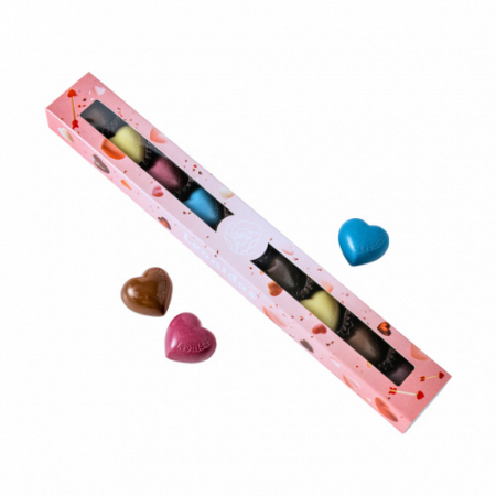 Delicii sezoniere din ciocolată - Rigleta 10 Praline Inimioare