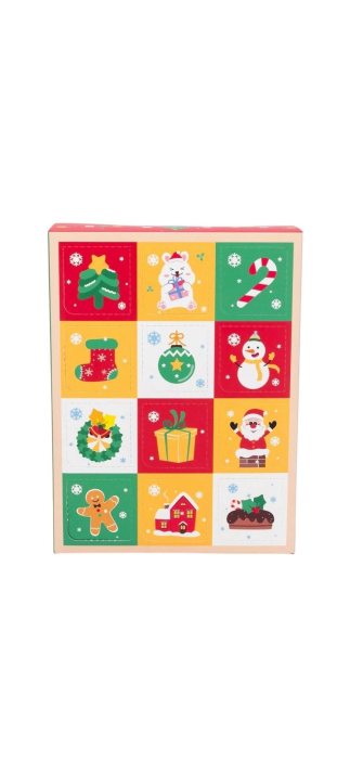 Calendar Advent cu 12 de bucăți de ciocolată de casă artizanală cu fructe [5]