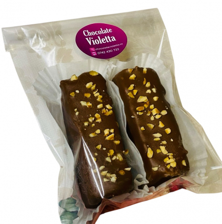 Ciocolata Dubai - Baton ciocolata de casa cu fistic si kataif