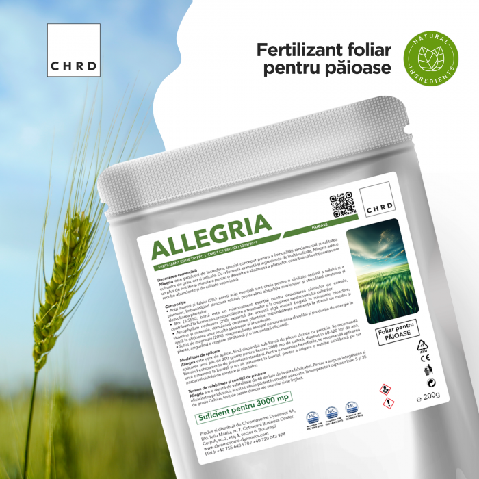 ALLEGRIA – FERTILIZANT EU DE TIP PFC 1, CMC 1 CF. REG. (CE) 1009/2019 Foliar pentru păioase, 200g [2]