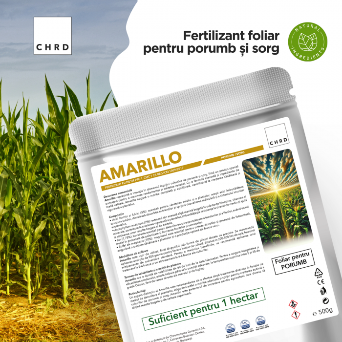 AMARILLO – FERTILIZANT EU DE TIP PFC 1, CMC 1 CF. REG. (CE) 1009/2019 Foliar pentru porumb, sorg, 500g [2]
