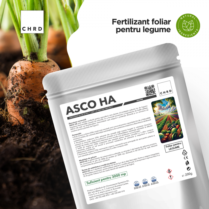 ASCO HA – FERTILIZANT EU DE TIP PFC 1, CMC 1 CF. REG. (CE) 1009/2019 Foliar pentru legume, 200g [2]